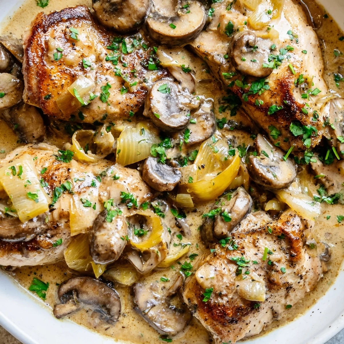 Creamy Mushroom Chicken Skillet