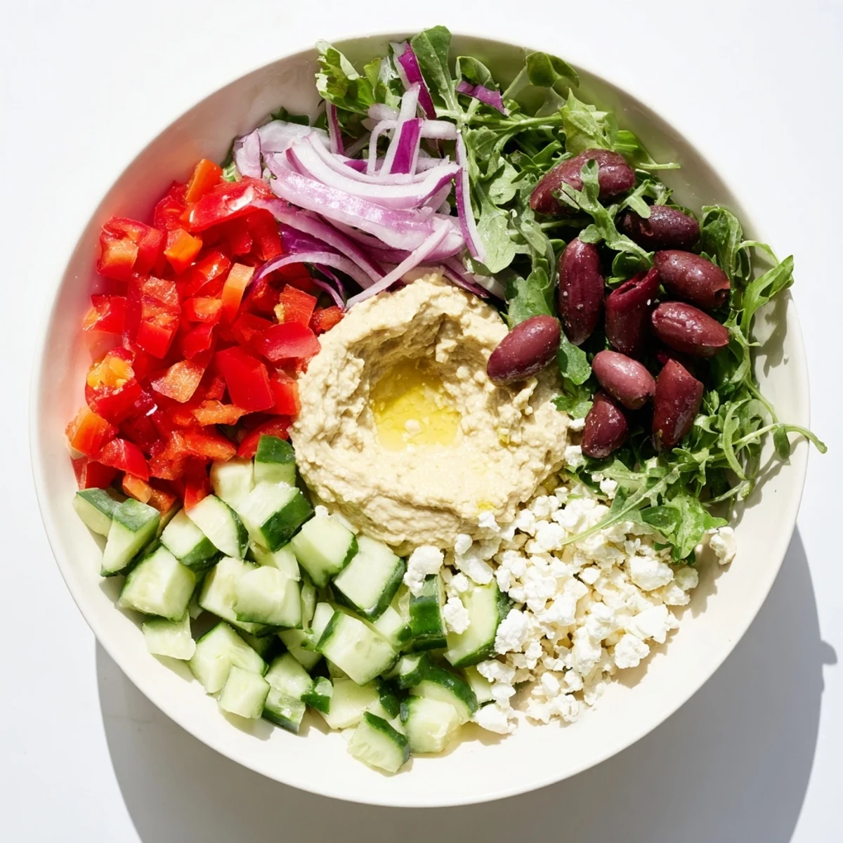 Mediterranean Salad with Hummus