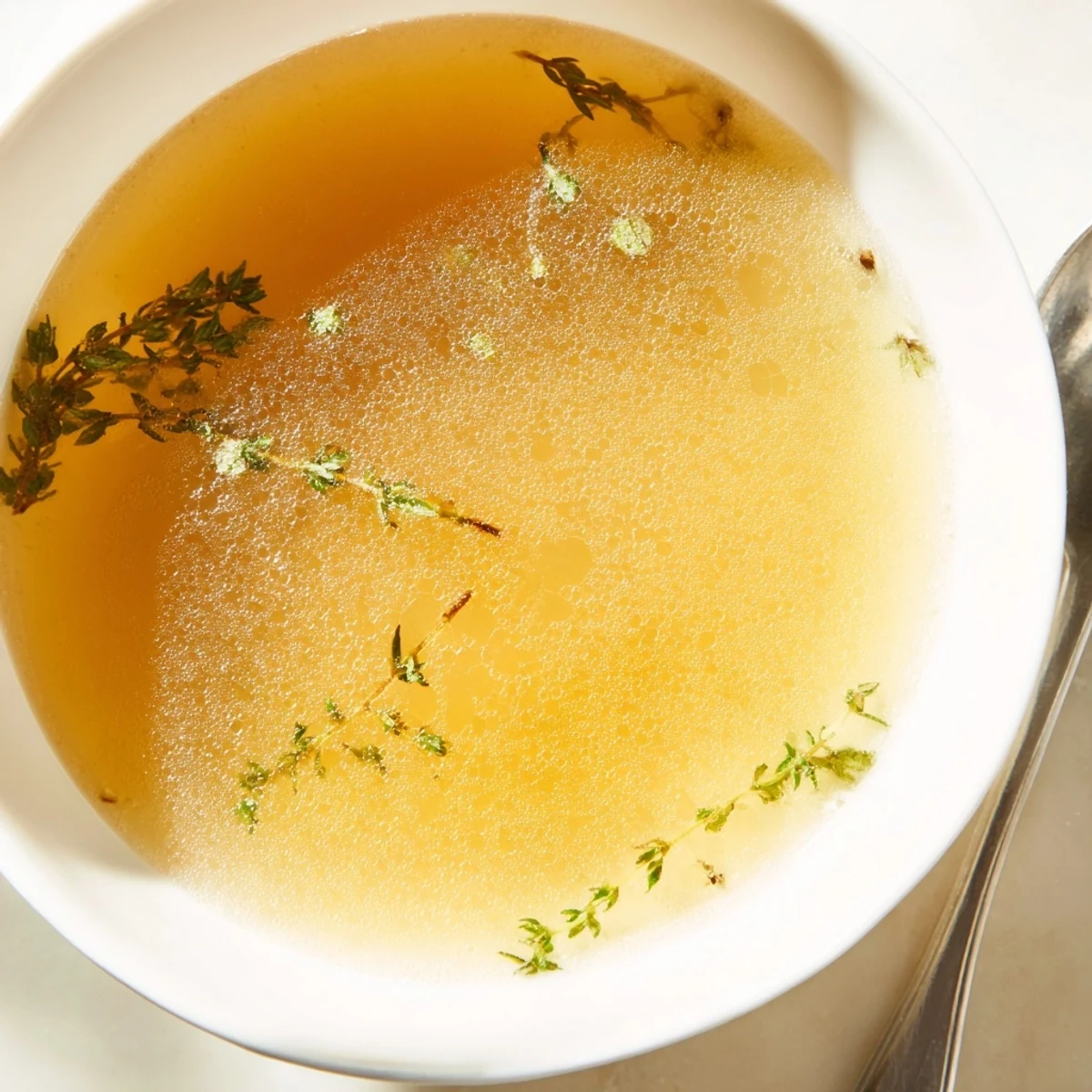 A steaming bowl of Homemade Vegetable Broth with Fresh Herbs, featuring vibrant carrots, celery, and parsley garnish.