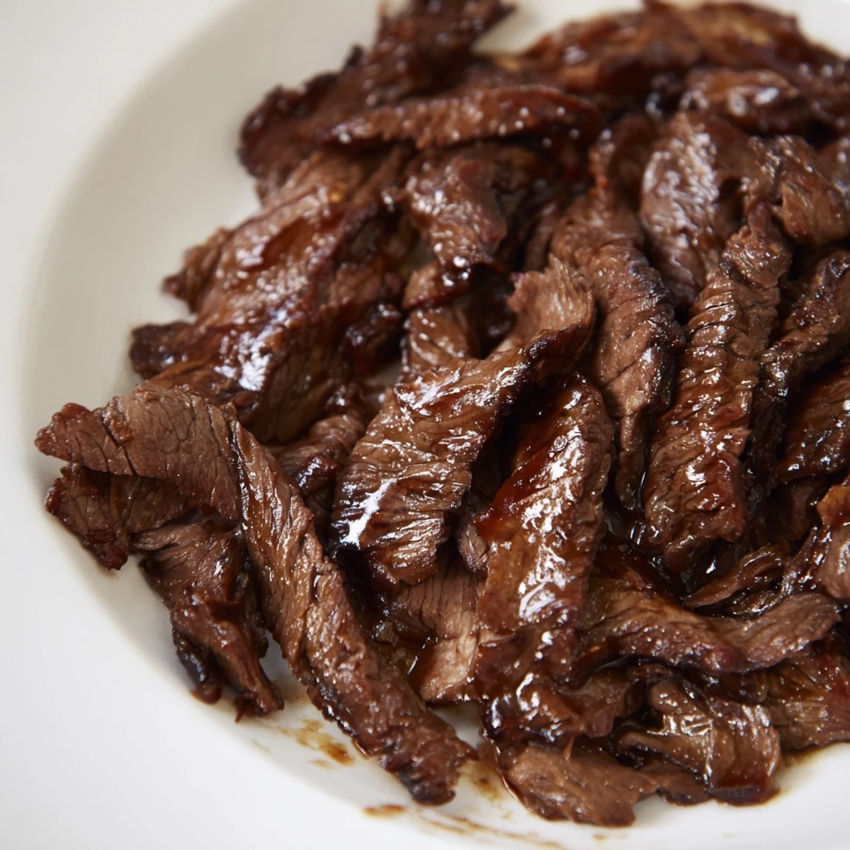 Steaming tender Ultimate Slow Cooker Mongolian Beef served over fluffy white rice with fresh green onions.