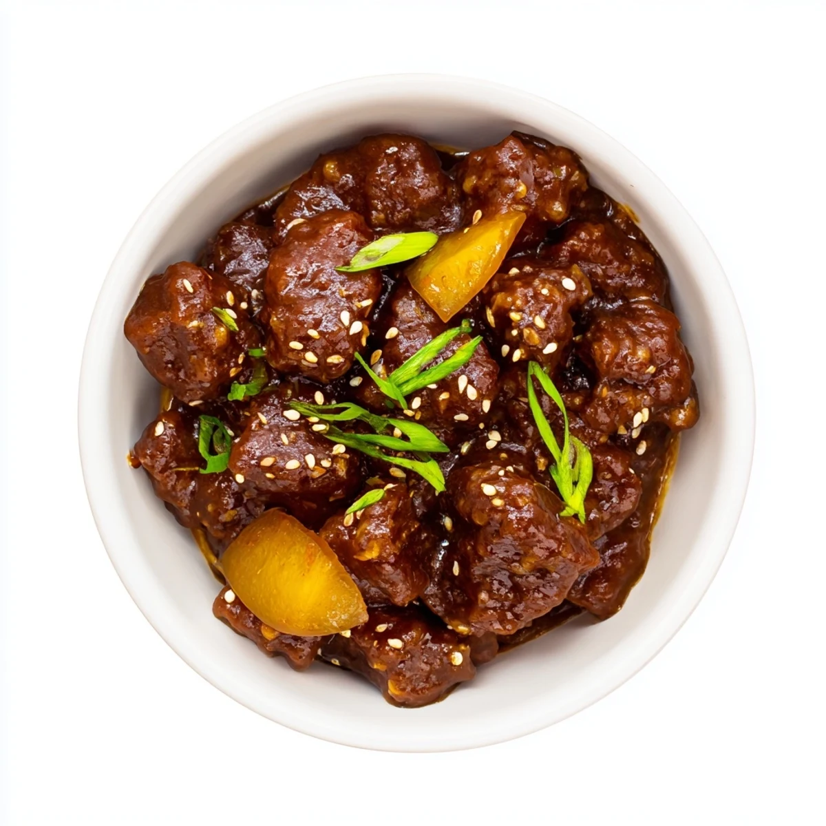 The slow-cooked Crock Pot Korean Beef in a deep ceramic bowl shows a glossy, savory sauce ready for dinner.