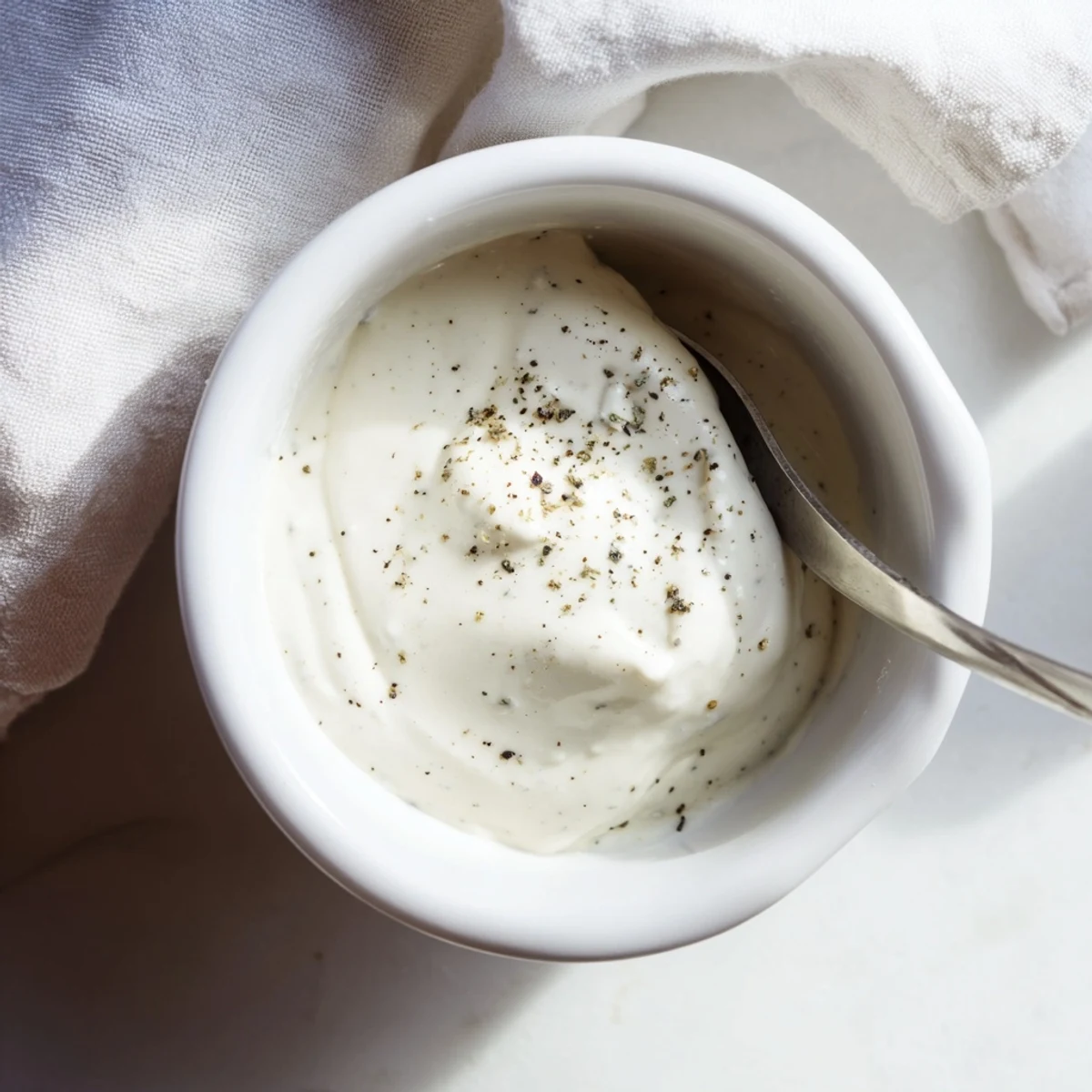 Creamy homemade chicken shawarma garlic sauce drizzled generously over spiced grilled chicken meat