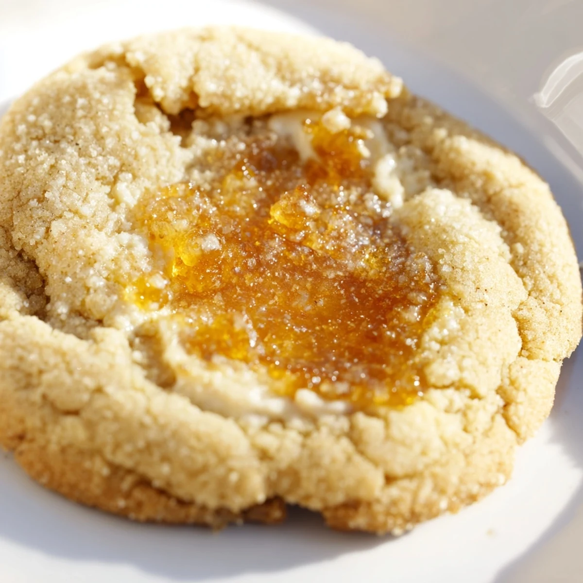 Soft baked creme brulee cookies with crackled caramel crust and tender texture