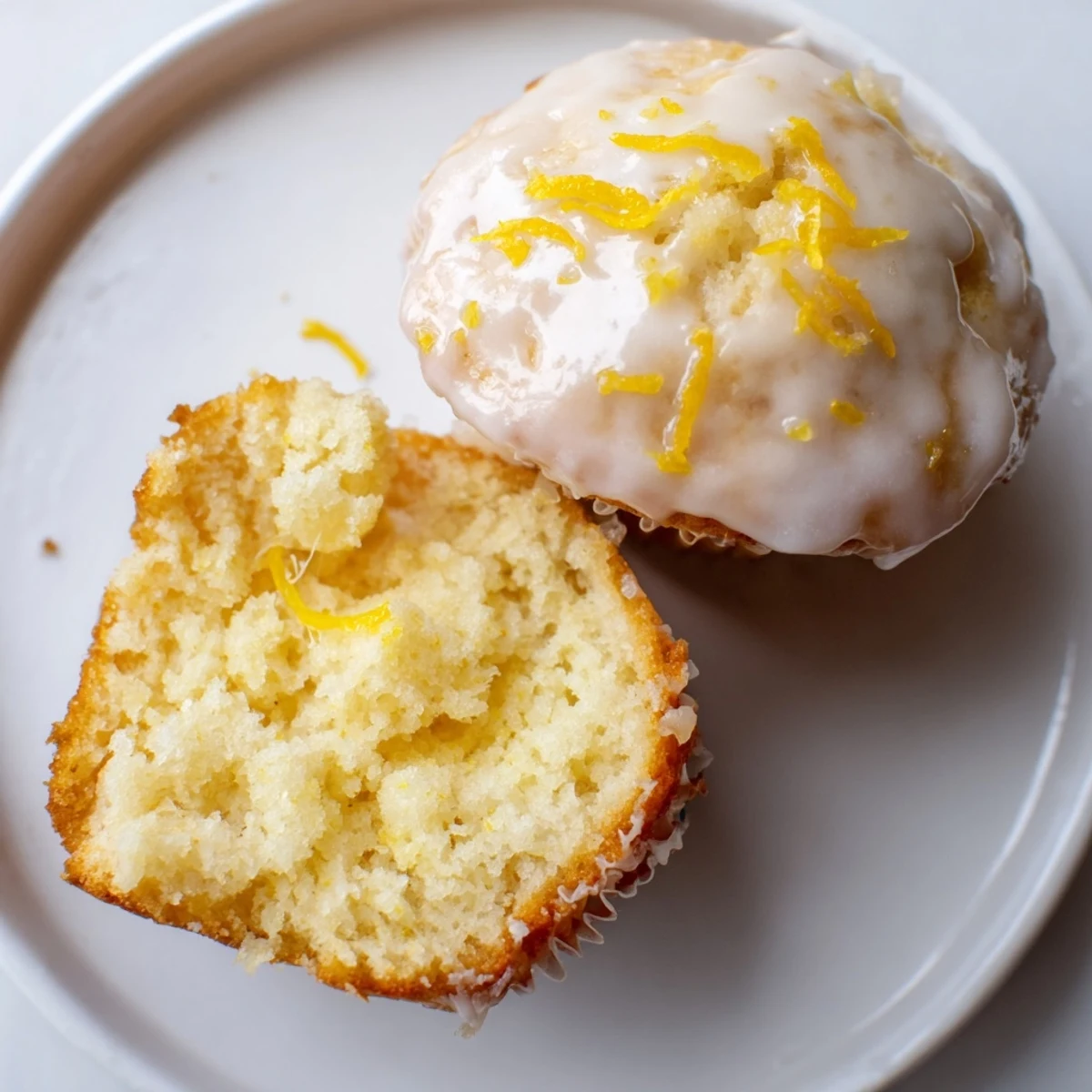 Glazed Lemon Ginger Muffins