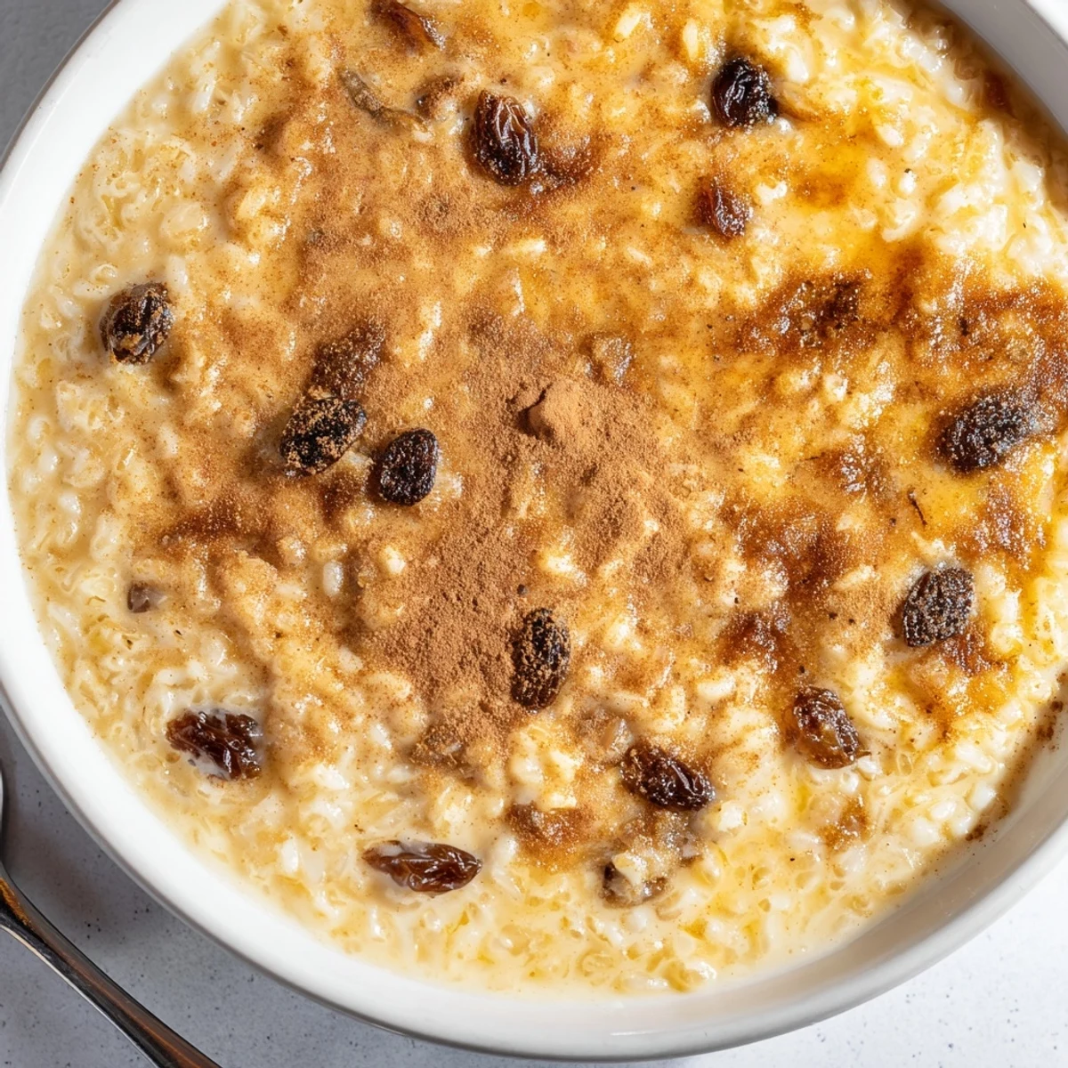 Creamy Delicious Condensed Milk Baked Rice Pudding Recipe To Try, plated with fresh berries
